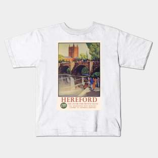 Vintage LMS Travel Poster for Hereford Kids T-Shirt